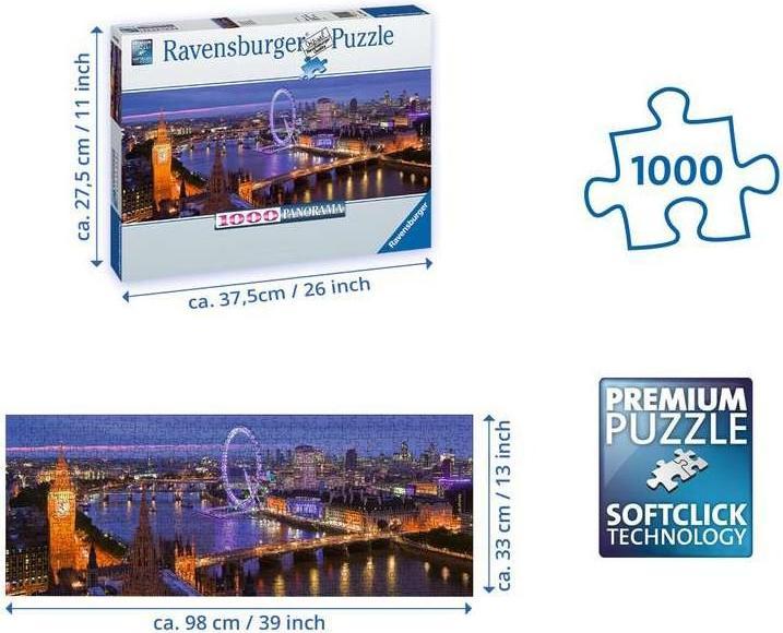Produktbild Ravensburger London bei Nacht Panorama Puzzle (1000 Teile)