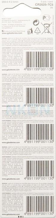 Immagine prodotto GP Batteries Cella al litio (5 pz., CR2025, 160 mAh)