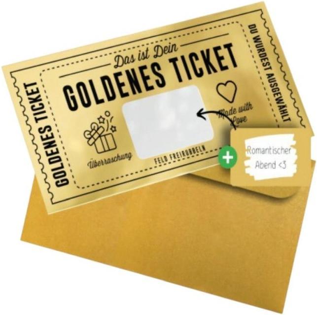 Actual product image MU Classic Goldenes Rubbellos Ticket als Gutschein inkl. Umschlag (1 pcs.)