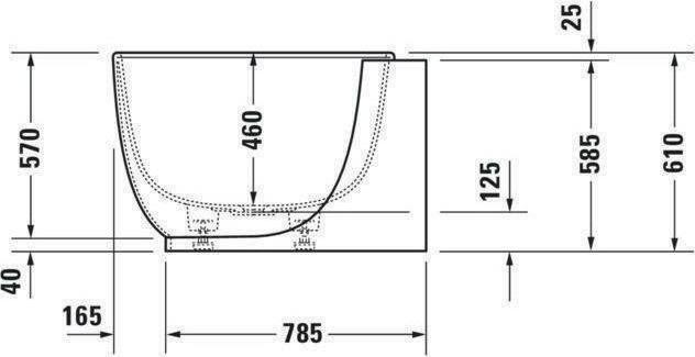 Image du produit Duravit Baignoire LUV 1800x950mm paroi avant 2 RS blanc (252 l, 180 cm, 95 cm)