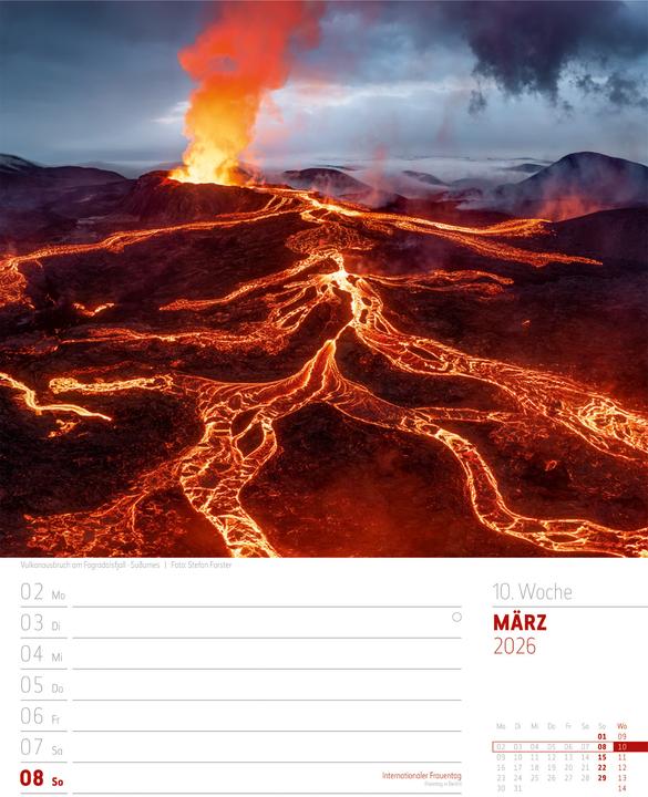 Produktbild Island - Die Insel aus Feuer und Eis - Wochenplaner Kalender 2026 (25 x 33 cm, Harter Einband, Deutsch)