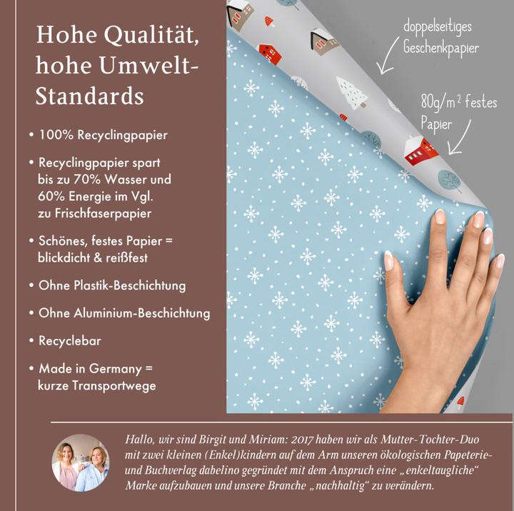 Immagine prodotto Dabelino Set di carta da regalo natalizia: Scandinavo (Carta da regalo, 4 x)