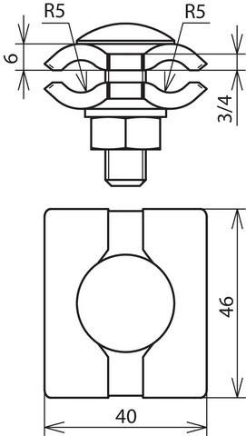 Produktbild Dehn Parallelverbinder f. Rundlt. 306020 7-10 mit Gleichen Durchmessern
