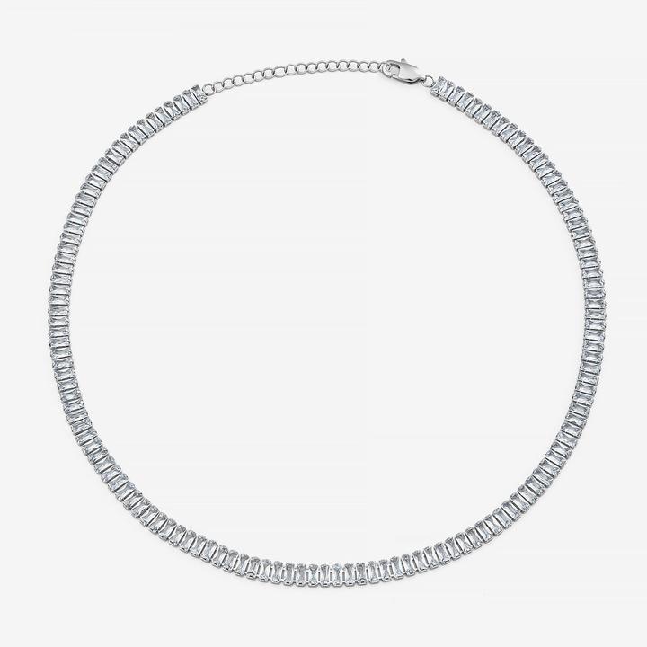Actual product image Sensora Jewelry Baguette Necklace (Stainless steel)