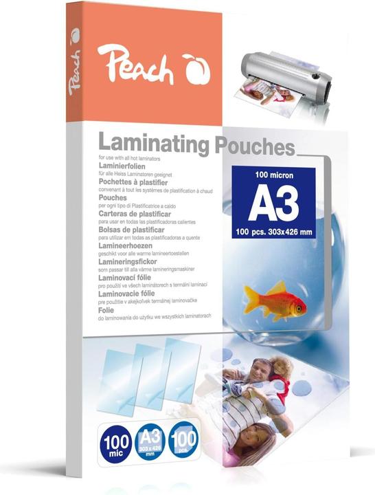 Peach Laminating foil A3 (A3, 100 Piece, 100 µm)