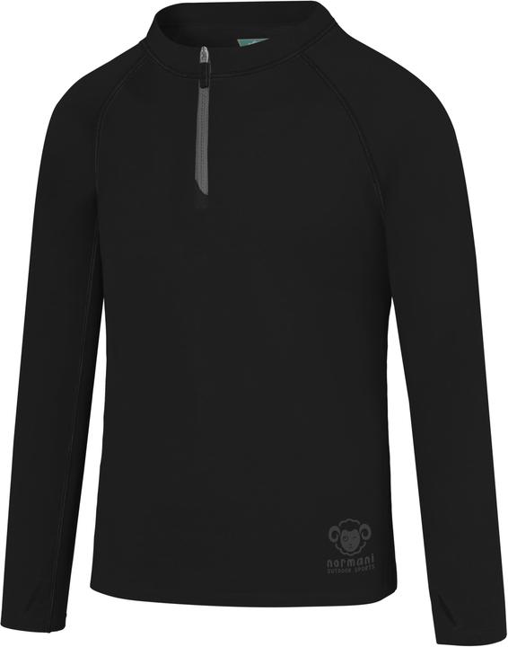 Normani Kinder Merino Langarm mit 1/4 Zipper „Nyapari“ - 9545