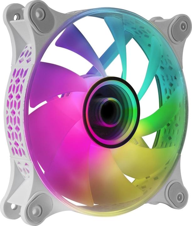 Produktbild Mars Gaming Ventilateur Boitier Mf-3d RGB - 12cm (Blanc) (120 mm, 1 x)