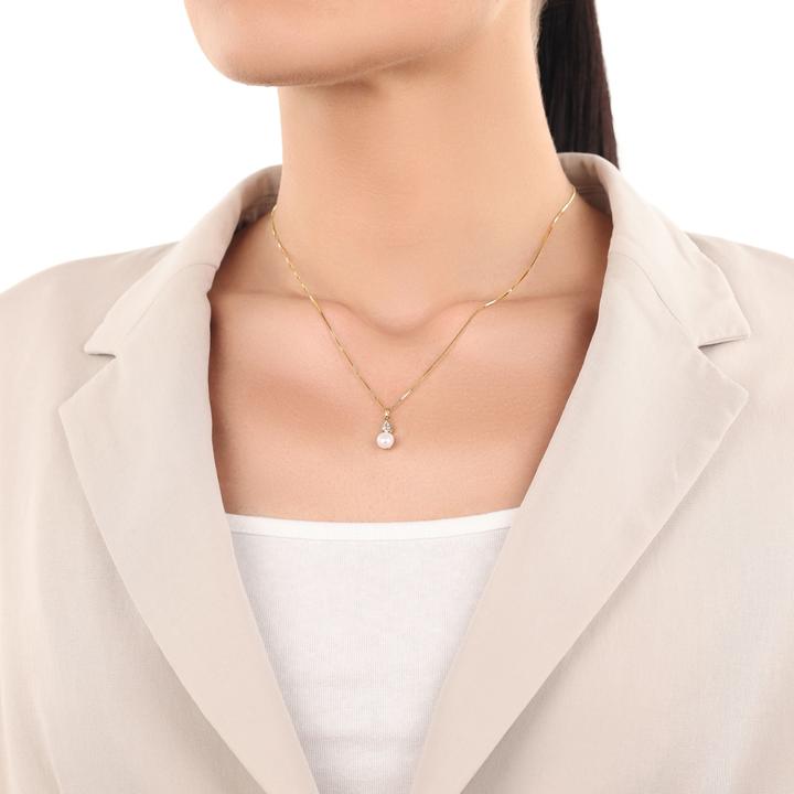 Produktbild Amor Anhänger für Damen, Gold 375, Zirkonia synth., Süsswasserzuchtperle (Gold 375, 9 ct)