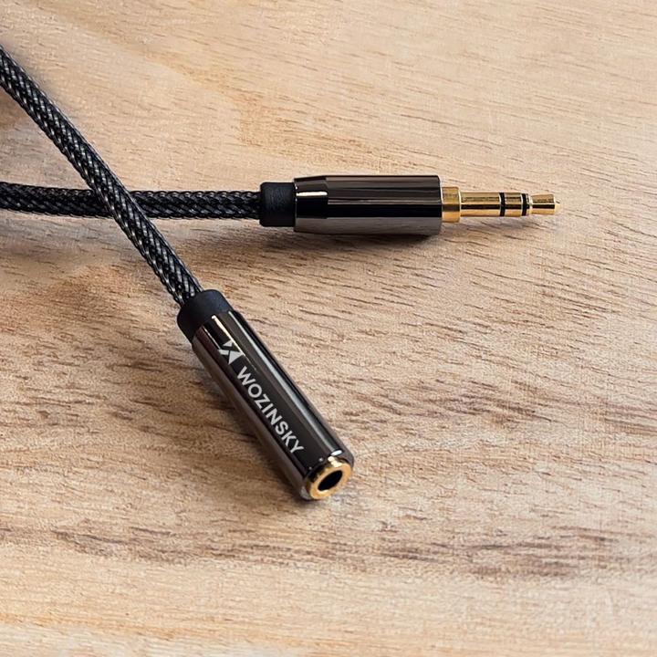 Productafbeelding Wozinsky mini-jack verlengkabel (vrouwelijk-vrouwelijk) AUX verlenging 5 m zwart (5 m)