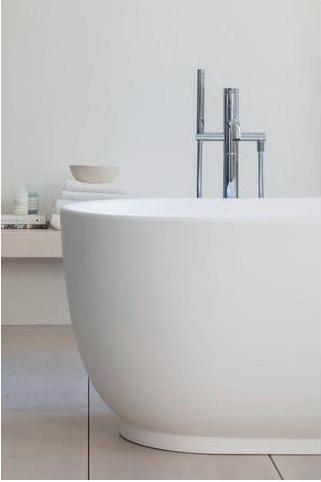 Produktbild Duravit Badewanne LUV 1600x750 freist 2 Rückenschrägen weiss (166 l, 160 cm, 75 cm)