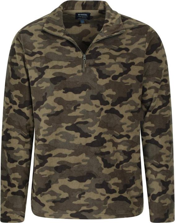 Actual product image Mountain Warehouse Mens Camber II Camo Half Zip Fleece Top (XXL)