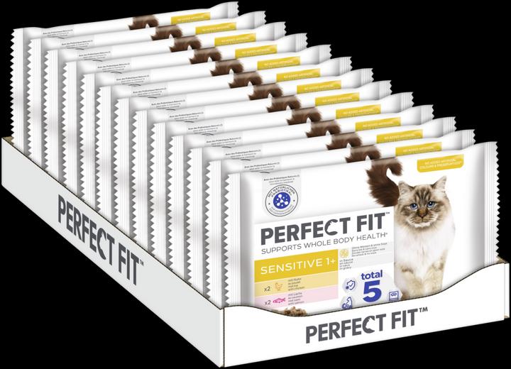 Actual product image Perfect Fit Multipack portion sachets Sensitive Chicken & Salmon (Adult, Senior, 13 pcs., 4420 g)