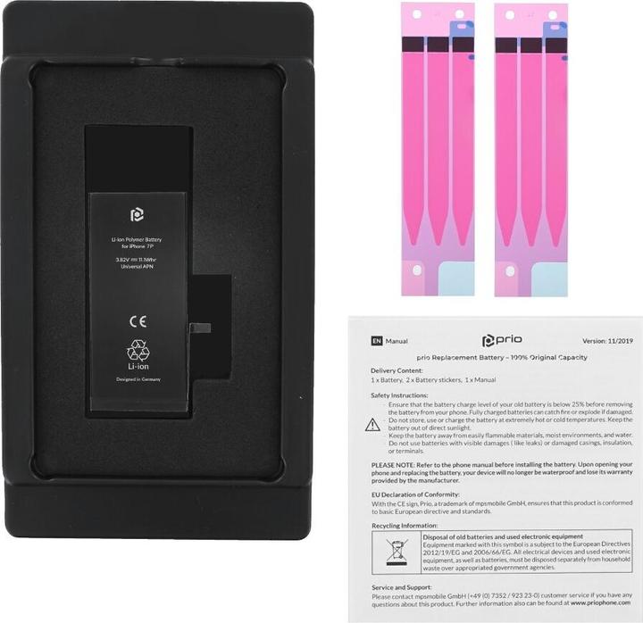 Immagine prodotto prio Batteria per Apple iPhone 7 plus (APN universale) (Accumulatore di carica elettrica, iPhone 7+)
