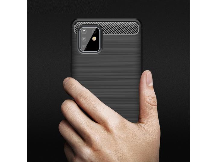 Actual product image Screenguard Samsung Galaxy Note10 Lite Cover Carbon Brushed Soft TPU (Samsung Galaxy Note 10 Lite)