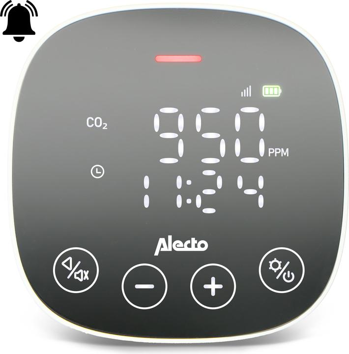 Actual product image Alecto CO2 meter AQ30 with NDIR sensor and humidity meter