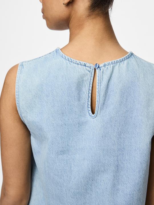 Produktbild Pieces Pcflora Sl Mini Denim Dress Noos (M)