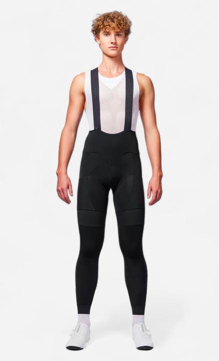 Actual product image Van rysel Cycling shorts winter long with straps road bike racer men black (XL)