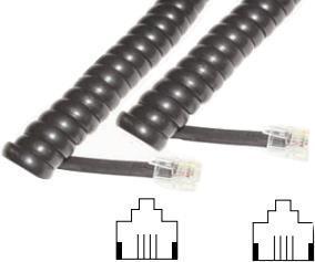 Actual product image E+P T 15 2m Black Telephone Cable
