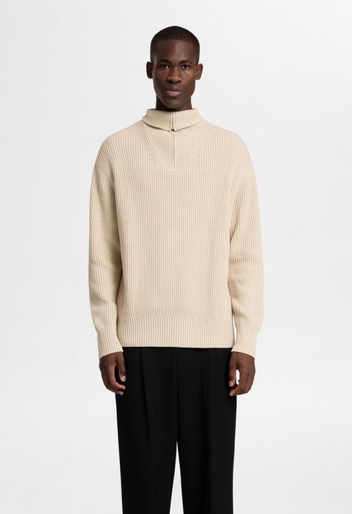 Immagine prodotto Selected Homme Maglia con mezza zip in 100% cotone (S)