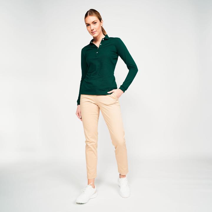 Produktbild Inesis Women's long-sleeved golf polo shirt - mw500 green