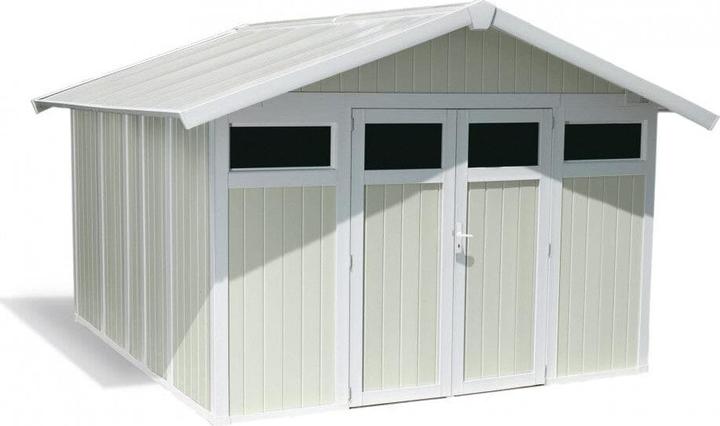 Actual product image Grosfillex Utility garden shed 11m2 made of PVC (3.55x3.15m)