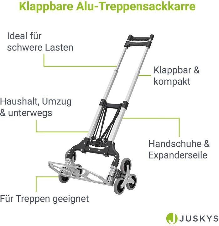 Produktbild Juskys Klappbare Treppensackkarre (80 kg)