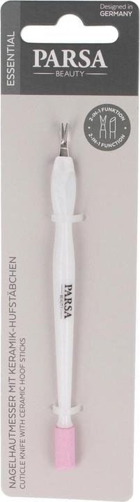 Produktbild Parsa Beauty Parsa Nagelhautmesser mit Keramik-Hufstäbchen, weiss