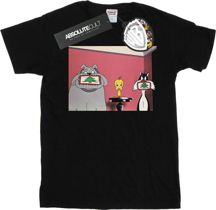 Looney Tunes Christmas Postcard TShirt (XL)