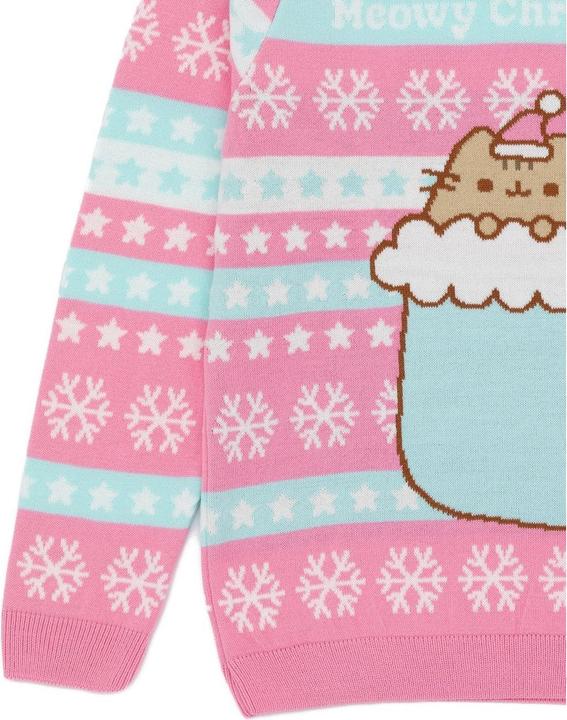 Produktbild Pusheen Gestricktes WeihnachtsSweatshirt Mädchen (146, 152)