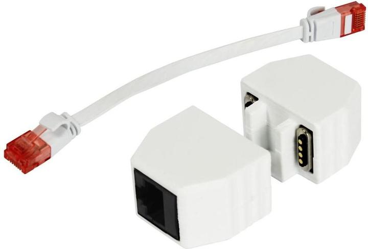 Allnet RJ45 magnetische Sicherungskupplung, Abwurfbuchse, PoE fähig, bis zu 10GBit (Netzwerk Kupplung)