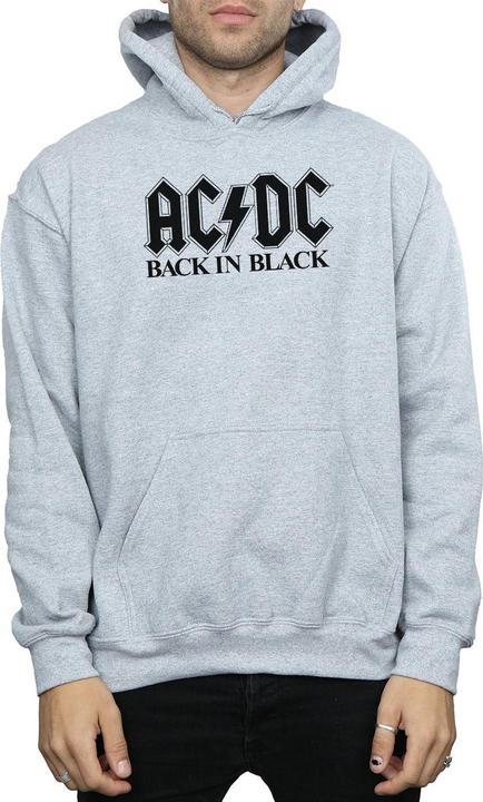 Actual product image AC/DC Mens Back in Black Logo Hoodie (3XL)