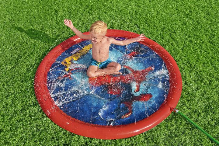 Actual product image Bestway Inflatable Paddling Pool Mat with Fountain Spider-Man 165 cm 98792