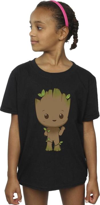 Actual product image Girls I Am Groot Chibi Wave Pose Cotton T-Shirt (128)