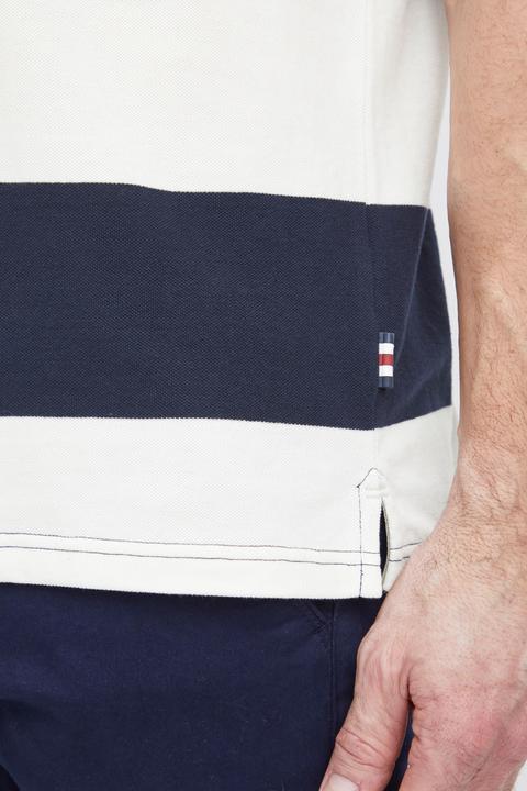 Actual product image FQ1924 FQPeter stripe polo shirt w badge 21900639 (XXL)