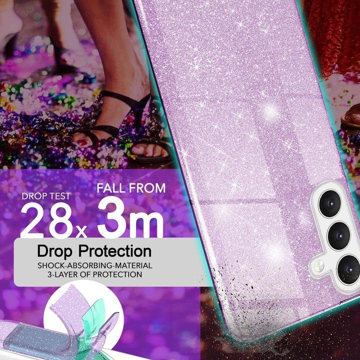 Actual product image Nalia Glitter hybrid cover (Samsung Galaxy S24)