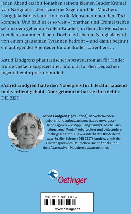 Produktbild Die Brüder Löwenherz (Deutsch, Astrid Lindgren, 1974)