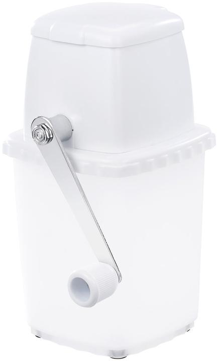 Image du produit Rosenstein & Söhne Broyeur à glace électrique avec broyeur en acier inoxydable et manivelle manuelle