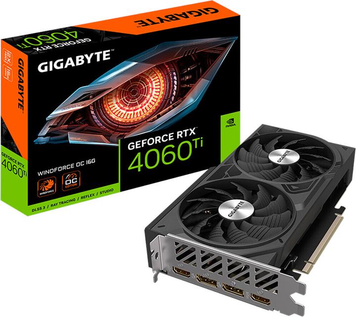 Gigabyte GeForce RTX 4060 Ti WindForce OC - 16GB GDDR6 RAM - Graphics Card (16 GB)
