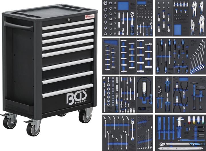 Actual product image BGS Workshop trolley Profi Exclusive | 8 drawers | with 259 tools (8 x)