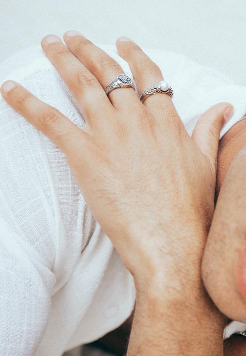 Image du produit Haze & Glory Ring Perle Vintage 925 Silber (62, Argent 925)