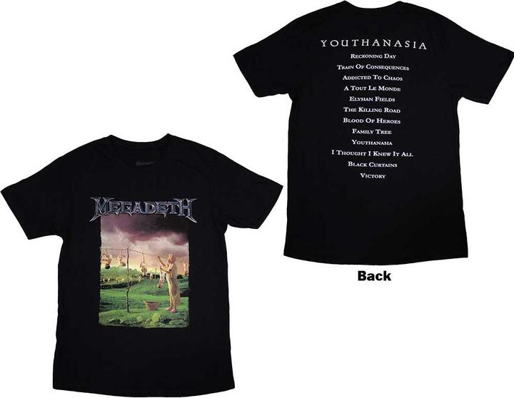 Produktbild Megadeth Youthanasia Tracklist Back Print (L)