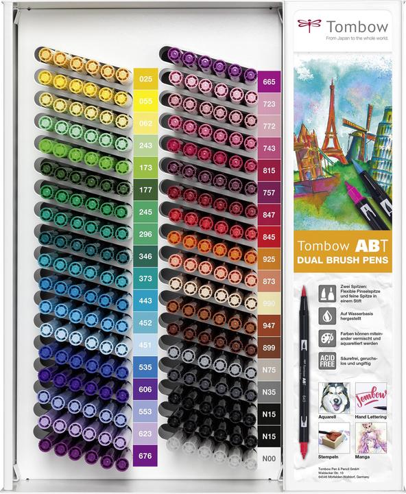 Immagine prodotto Tombow Display a pennello 216x (Multicolore, 6 x)