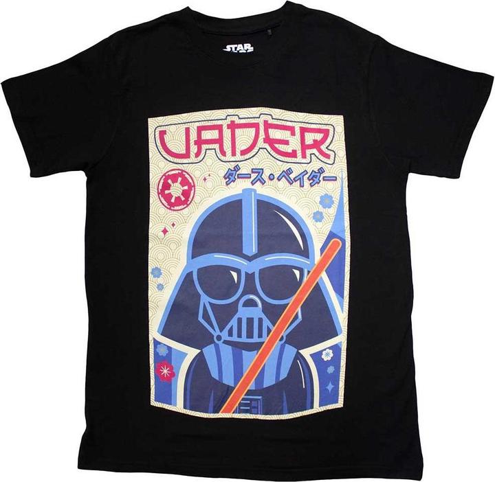 Actual product image Star Wars Unisex Adult Darth Vader Japanese T-Shirt (L)