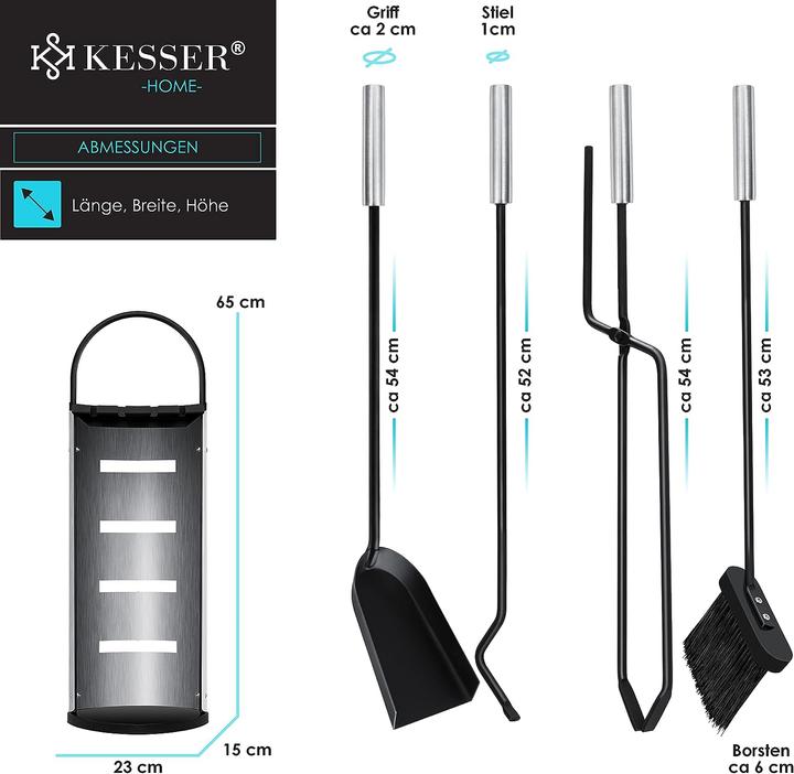 Actual product image Kesser Fireplace accessory set