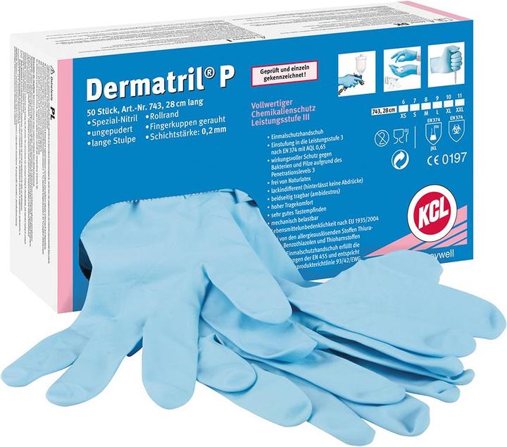 Produktbild KCL Einweg-Nitril-Handschuhe Dermatril P 743 (6)