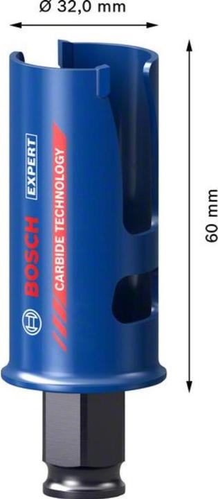 Actual product image Bosch Professional Zubehör Expert Construction Material hole saw, 32 x 60 mm (32millimetre)