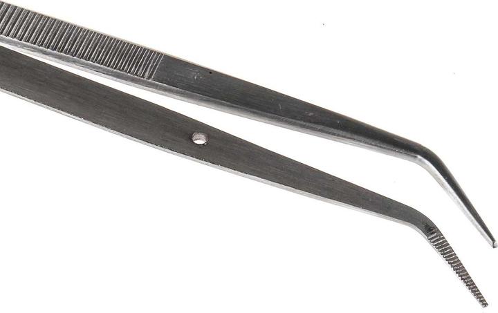 Actual product image Rs Pro Stainless Steel Tweezers, Tip Curved, Fine Rounded, 150 mm mm