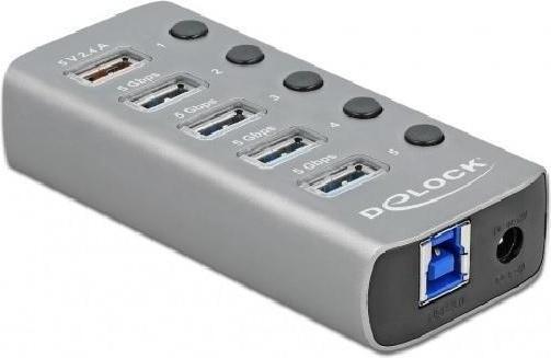 Actual product image Delock USB 3.2 Hub (USB-B, 6 Ports)