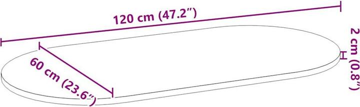 Image du produit VidaXL Lyndsey (120 x 60 x 2 cm)
