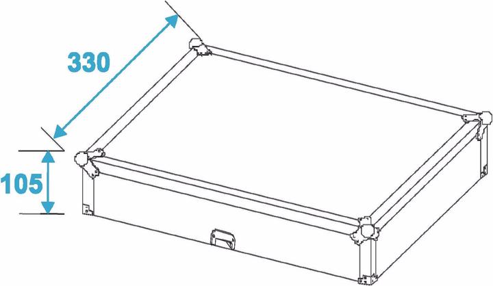 Actual product image Roadinger Mixer Case Road MCR-10 slant, bw (Accessories)